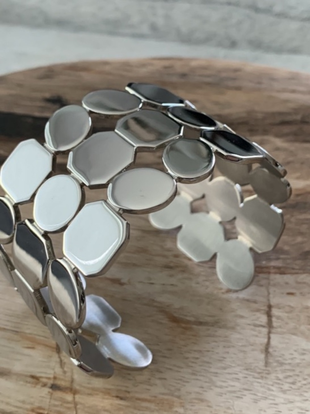 Stunning Dryberg/Kern Keira Geometrical Silver Cuff Bracelet